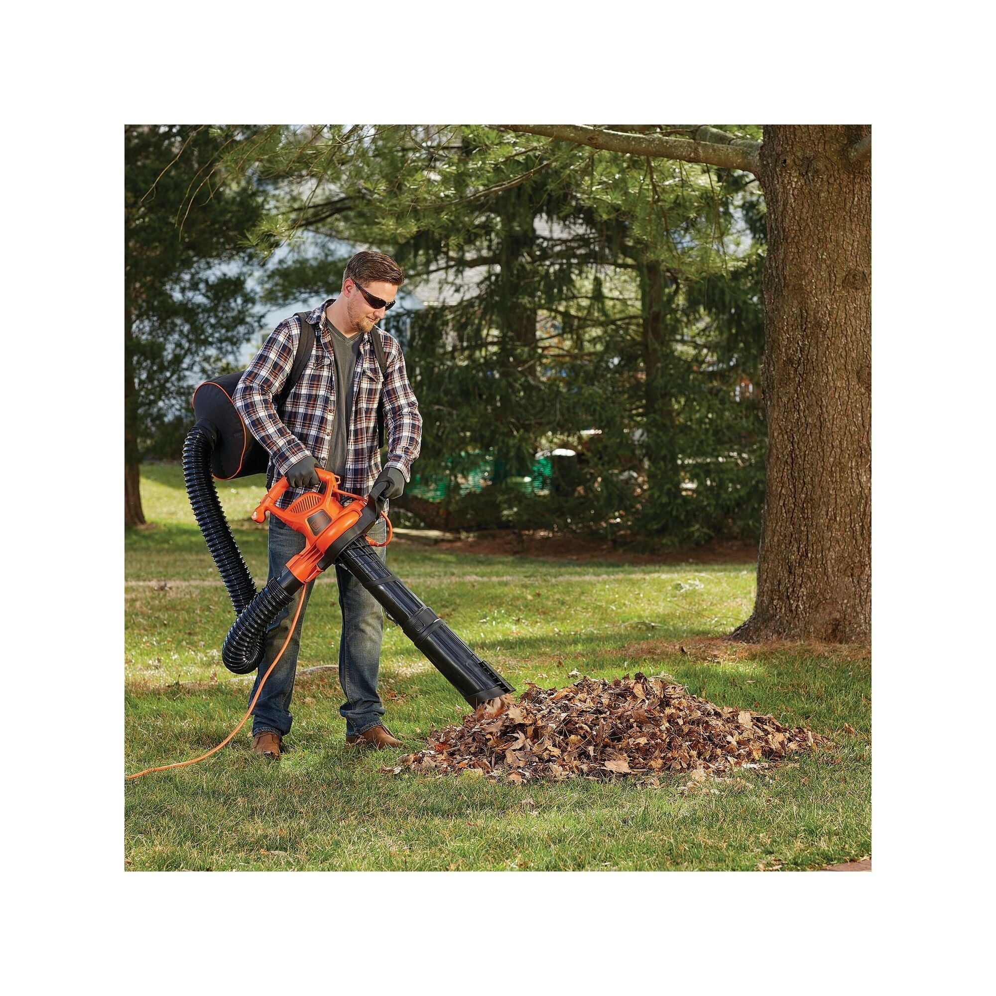 BLACK+DECKER 3-In-1 Electric Leaf Blower, Leaf Vacuum, Mulcher, (BEBL7000)