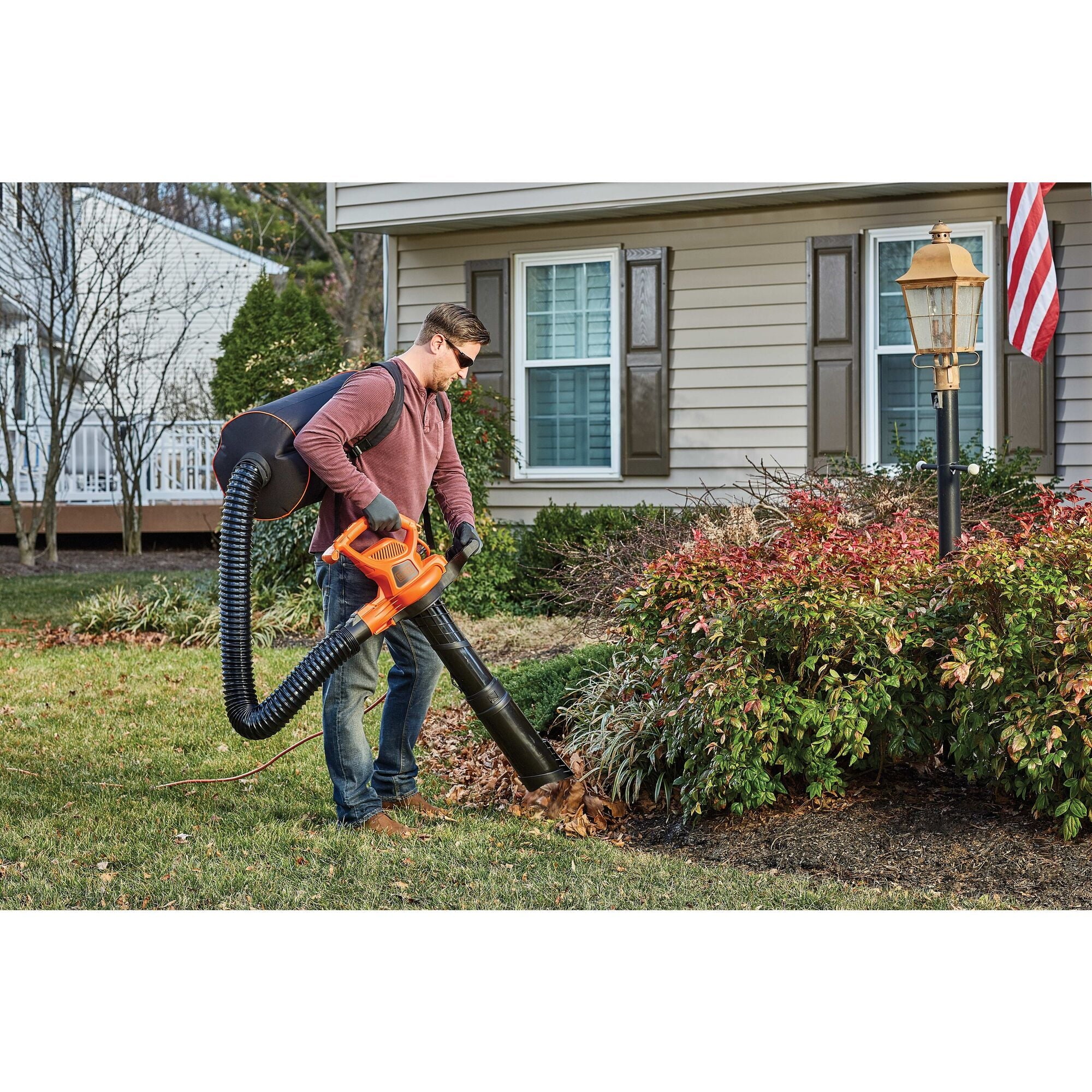 BLACK+DECKER 3-In-1 Electric Leaf Blower, Leaf Vacuum, Mulcher, (BEBL7000)