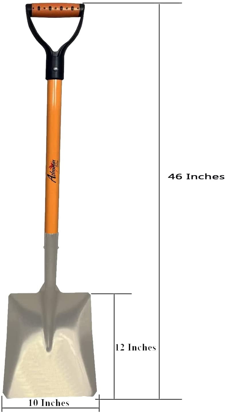 Ashmanonline Square Head Aluminum Snow Shovel with Durable Handle (2 Pack).