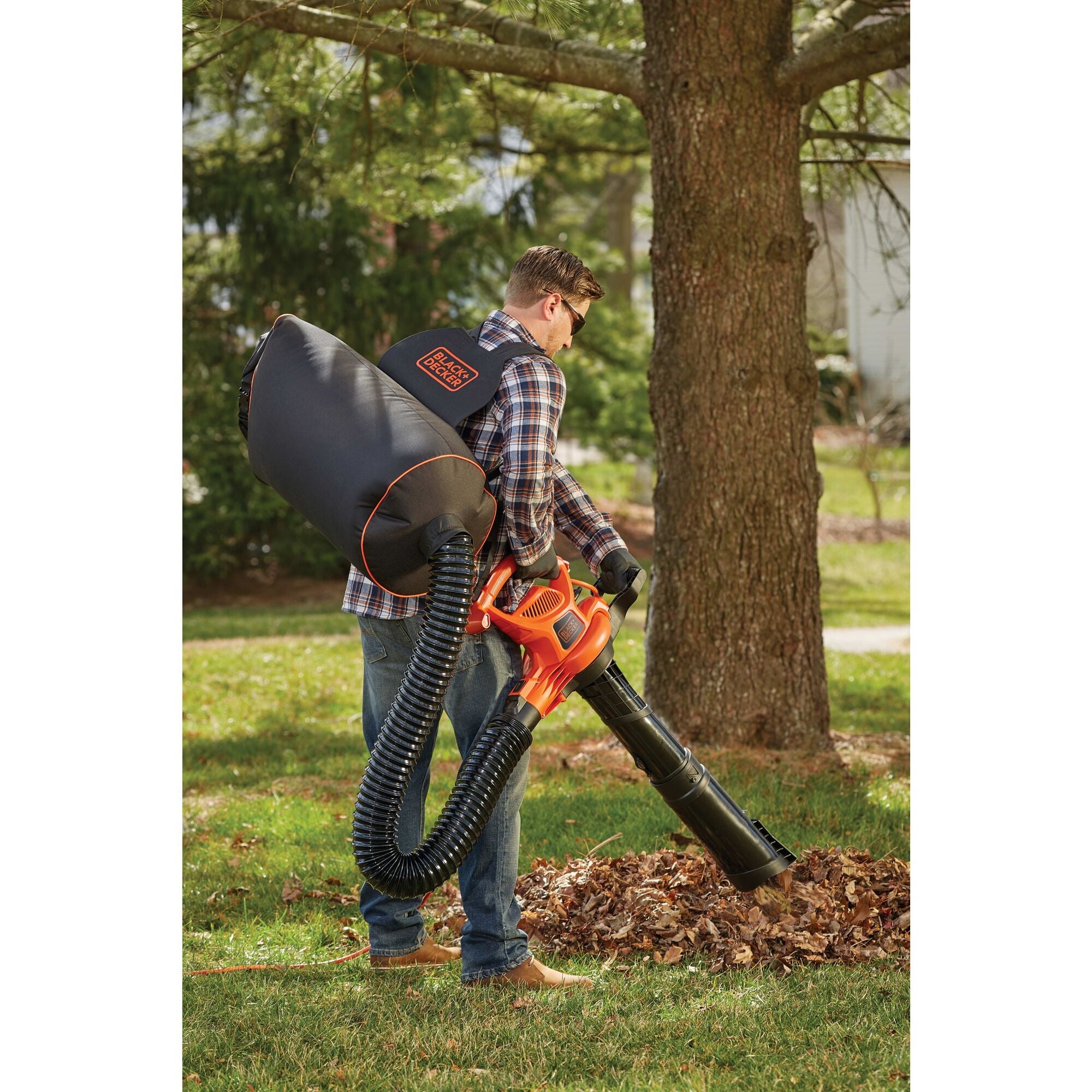 BLACK+DECKER 3-In-1 Electric Leaf Blower, Leaf Vacuum, Mulcher, (BEBL7000)