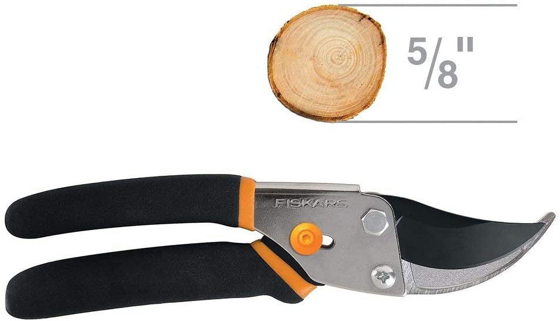 Fiskars Bypass Pruning Shears Garden Tool with Steel Blade